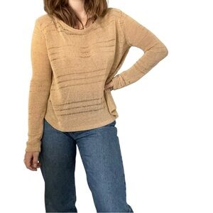 Chic Rag&bone pullover sweater in gold metallic color